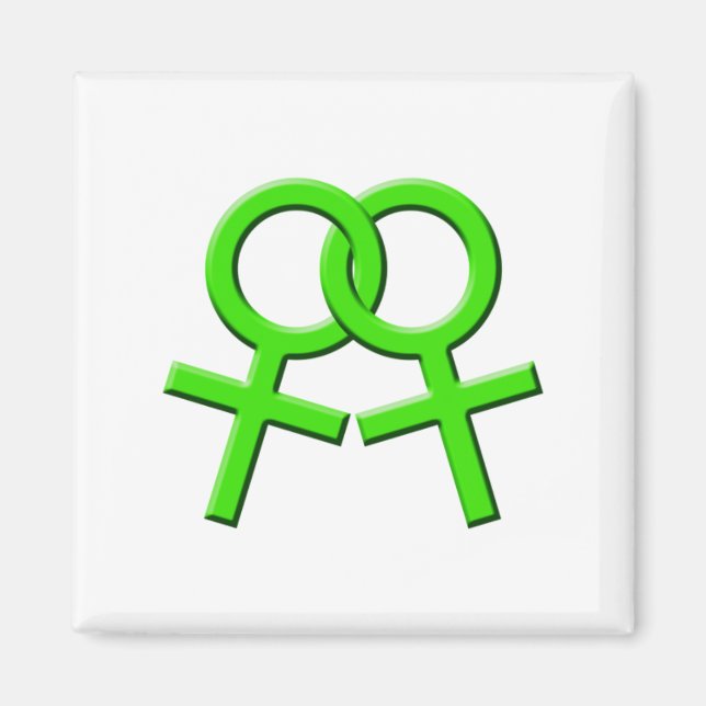Magnet 03 der grünen Frauensymbole (Vorne)