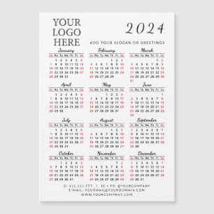 Magnet 2024 Business Calendar mit Ihrem Logo