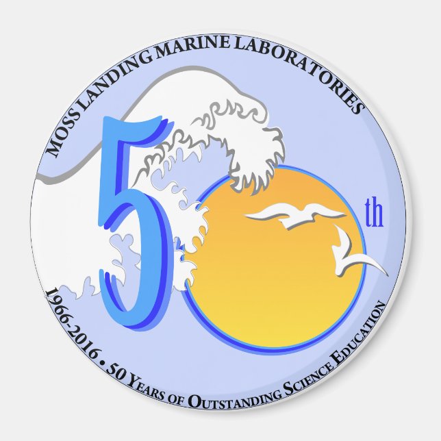 Magnet (3" rund): MLML 50. Welle/Sonne (Vorne)