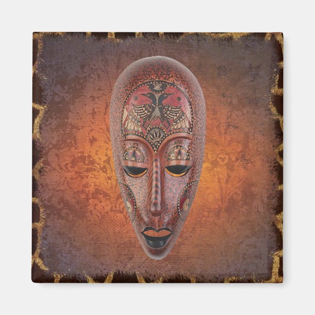 Magnet-afrikanisches Design Magnet (Vorne)