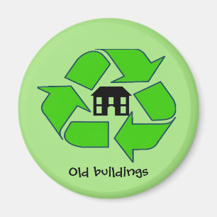 Magnet - Alte Gebäude Gerecycelt