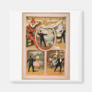 Magnet-altmodisches Theater Zauberer Werbung Magnet