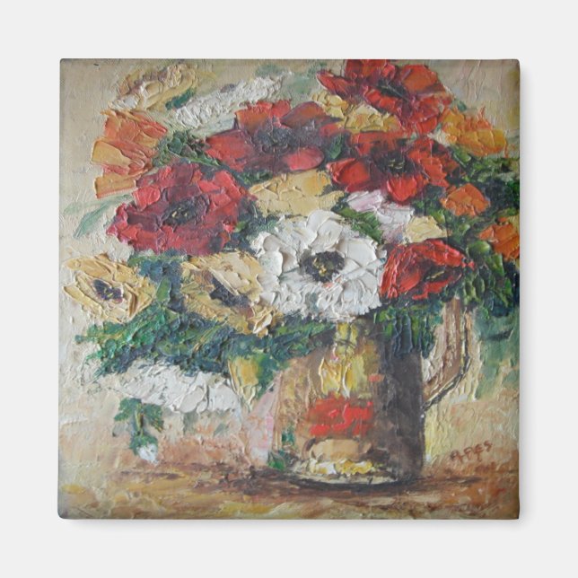 Magnet Ann Hayes Gemälde Blume Mix Delight (Vorne)