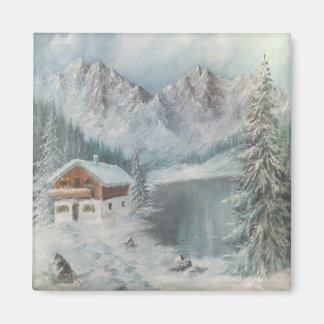 Magnet Ann Hayes Painting Bayerischer Schneetraum