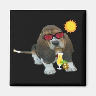 Magnet Baby Basset Hop Sommerzeit