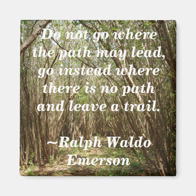 Magnet: Baumweg mit Inspiration... - Maßgeschneide Magnet (Vorne)