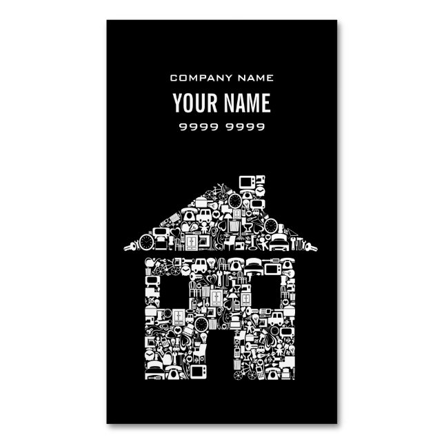 Magnet Beruflich House Real Anwesen Werbung (Vorderseite Vertikal)