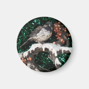 Magnet Bird Winter Szene