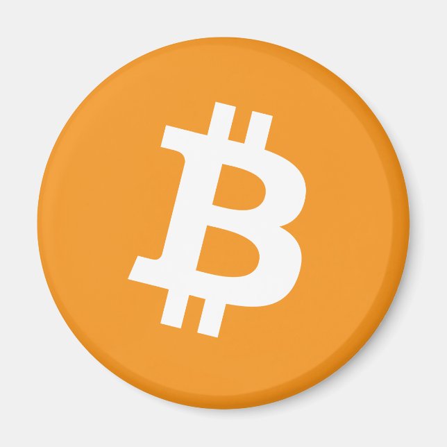 Magnet Bitcoin Orange Kryptowährung (Vorne)