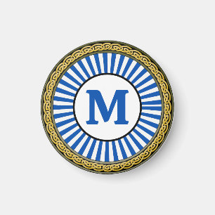 Magnet - Blauer Streifen - Personalisiert - Initia