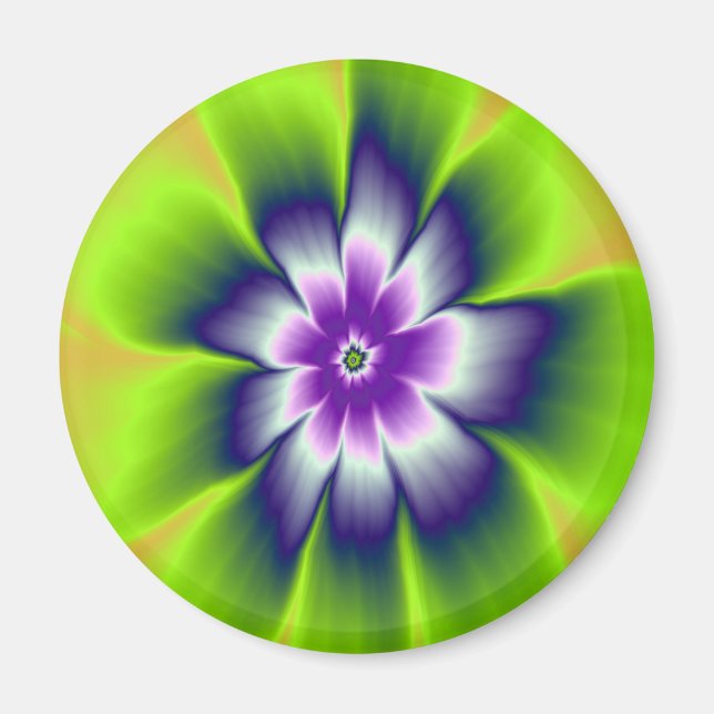 Magnet Blue Green und Violet Daisy Blume (Vorne)