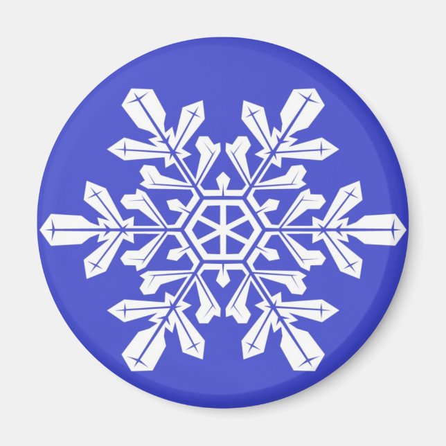 Magnet Blue Snow Flake (Vorne)