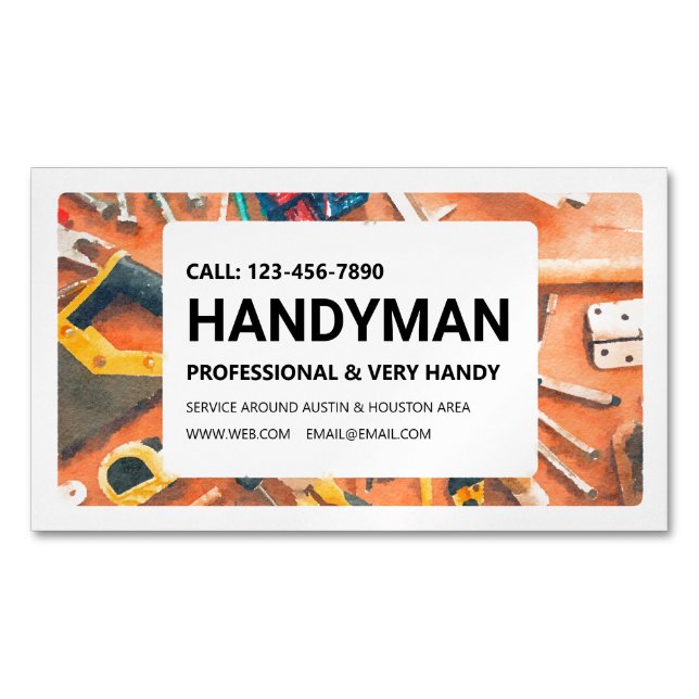 Magnet Business Card: Handyman Services (Vorderseite)