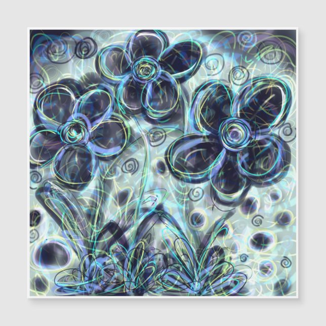 Magnet Card Light-Blume Minimalistisch Contemporar (Vorderseite)