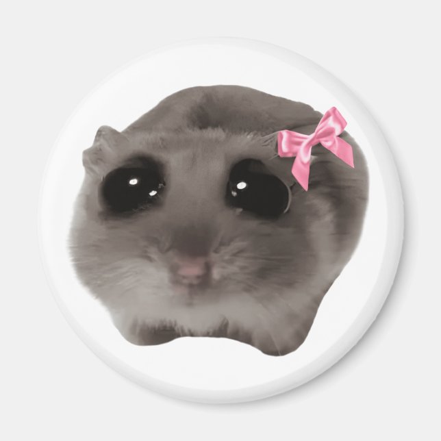 Magnet Coquette Sad Hamster Meme (Vorne)