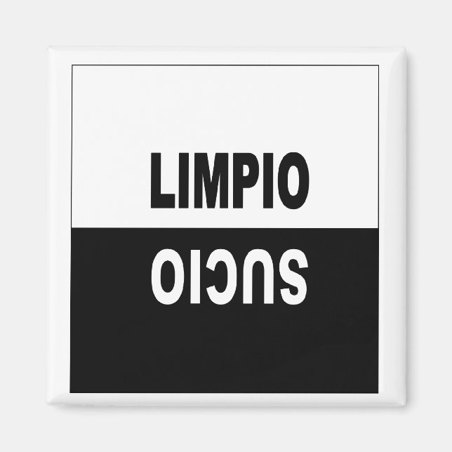 Magnet der Geschirrspülmaschine auf Spanisch (Vorne)