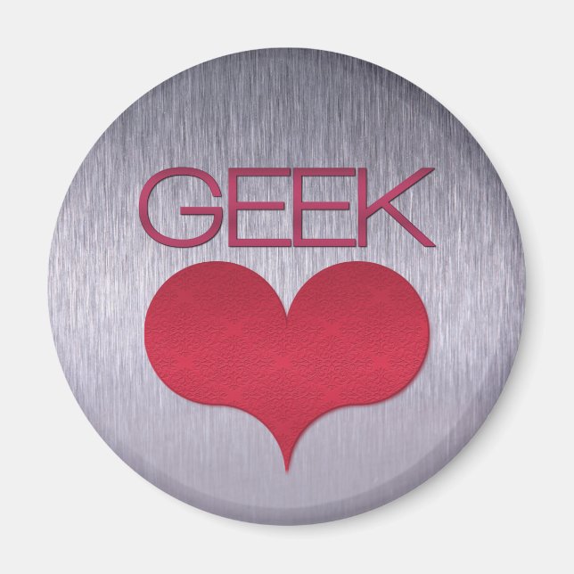 Magnet der griechischen Liebe (Herz), dunkelrosa (Vorne)