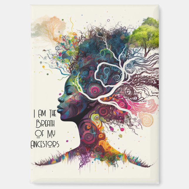 Magnet der inspirierten weiblichen Vorfahren (Vorderseite)