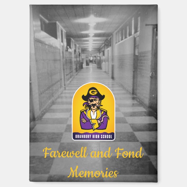 Magnet des alten Granbury High School Hallway (Vorderseite)