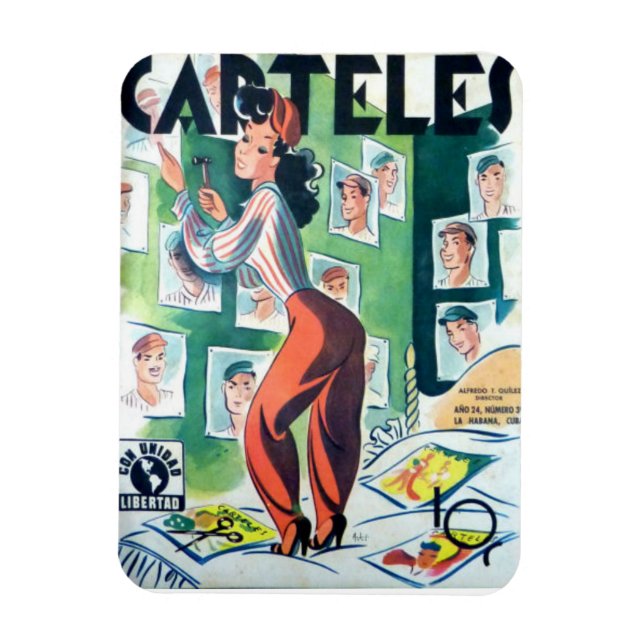 Magnet des Kühlschranks Kubanische Zeitschriften (Vertikal)