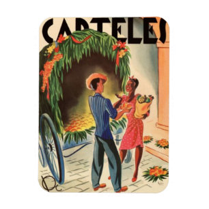 Magnet des Kühlschranks Plakat Kuba Vintage