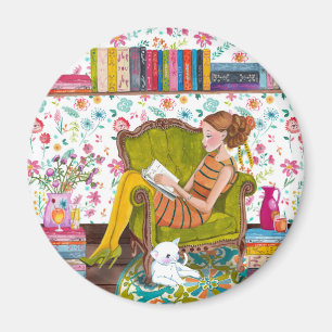 Magnet des Lesemädchen-