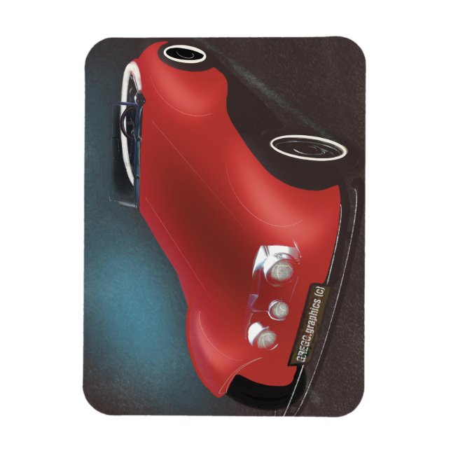 Magnet des Red Roadster Club (Vertikal)