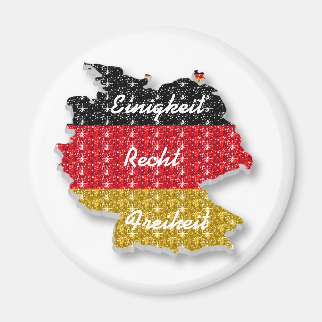 Magnet Deutsche Flagge Einigkeit Freiheit (Vorne)