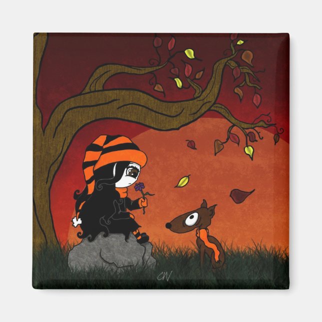 Magnet "Die letzte Blume" (Vorne)