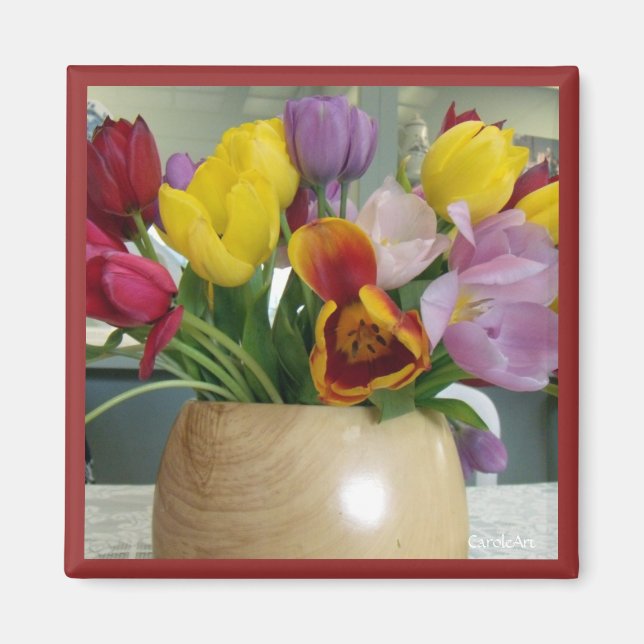 Magnet "Dutch Tulips Bouquet" (Vorne)