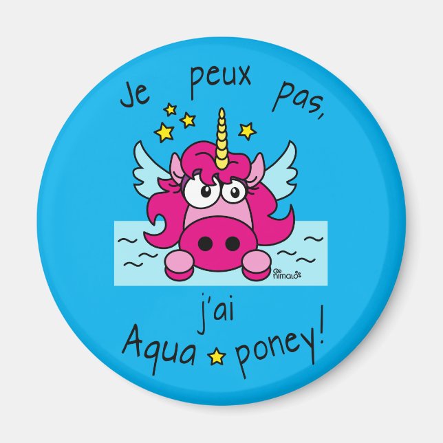 Magnet "Einhorn, Aquaponey" (Vorne)