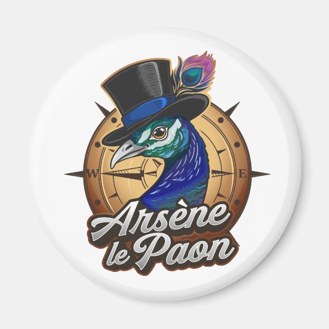 Magnet Farbe "Arsene der Pfau" (Vorne)