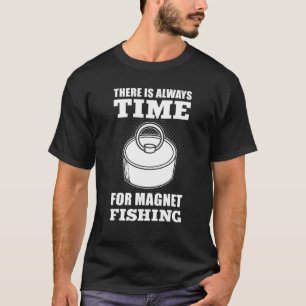 Magnet Fischer Schatzjäger Magnetfischen Angler T-Shirt
