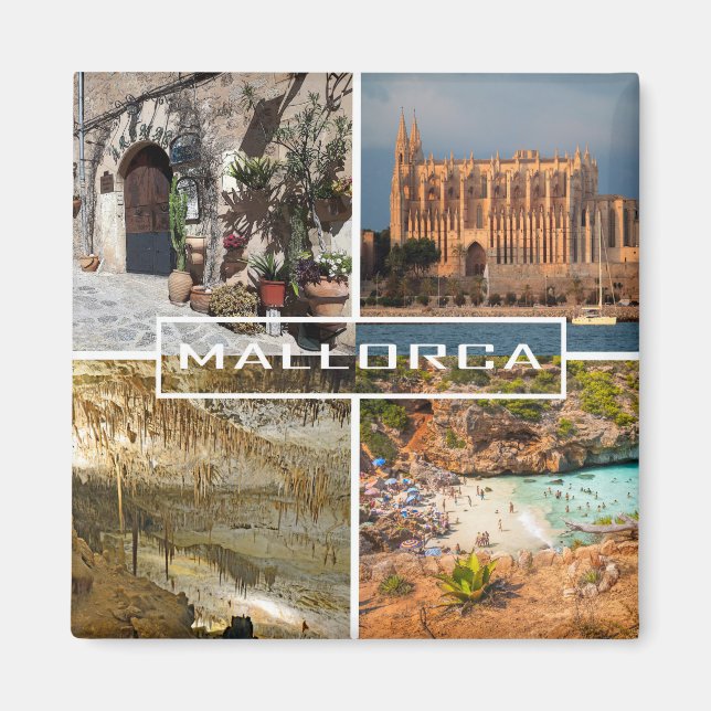 magnet Fotomontage von der Insel von Mallorca - (Vorne)
