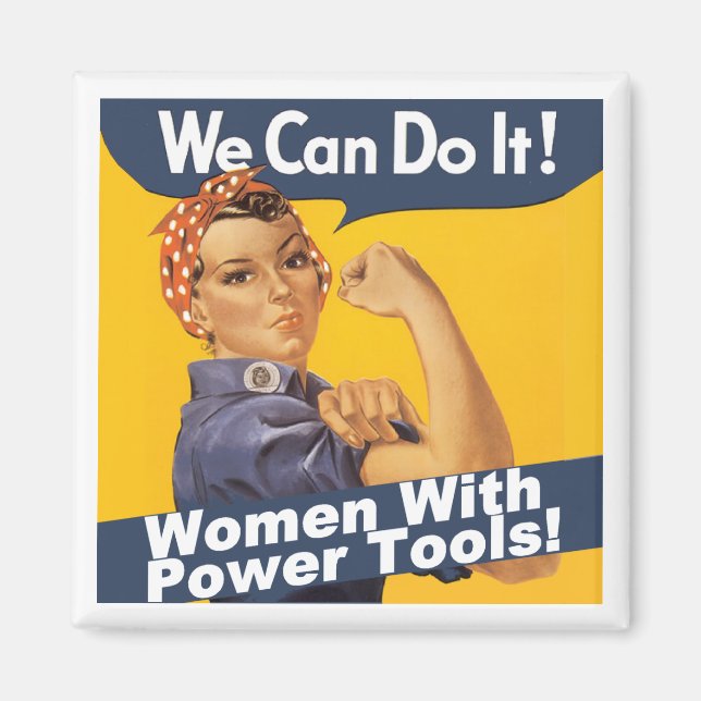 Magnet "Frauen mit Power-Tools" (Vorne)