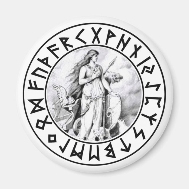 Magnet Freya Rune Shield (Vorne)