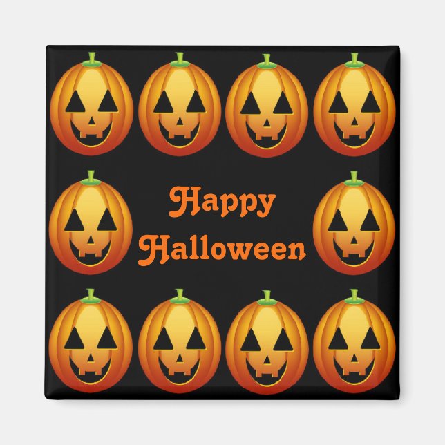 Magnet Frohes Halloween Kürbisse (Vorne)