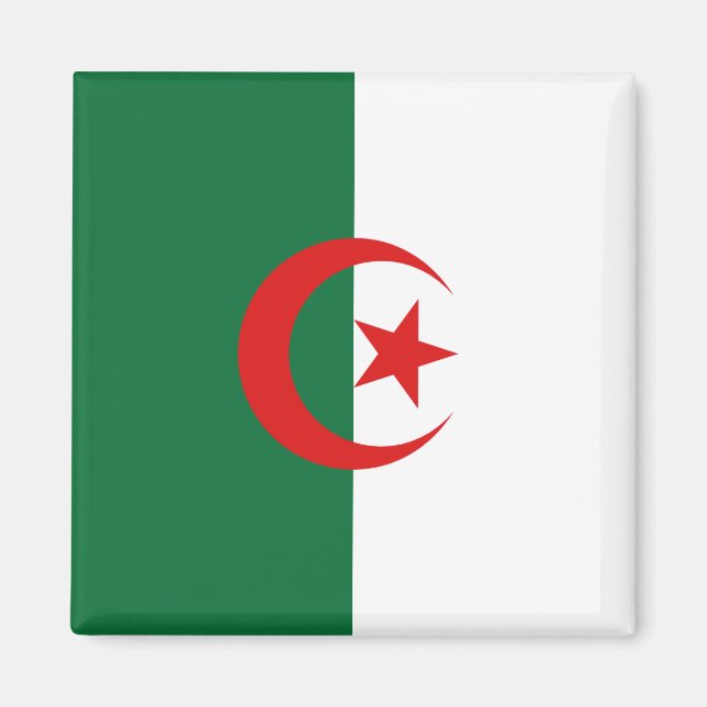 Magnet für algerische Flagge (Vorne)
