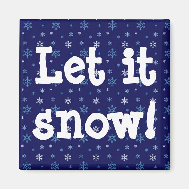 Magnet für blaue Schneeflocke (Vorne)