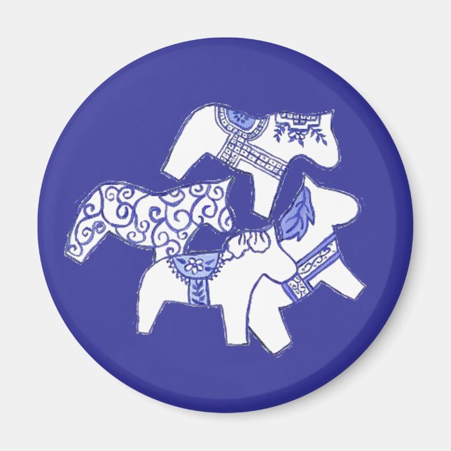 Magnet für Blaue und Weiße Pferde (Vorne)