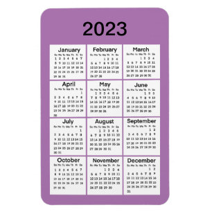 Magnet für den Lila Minikalender 2023