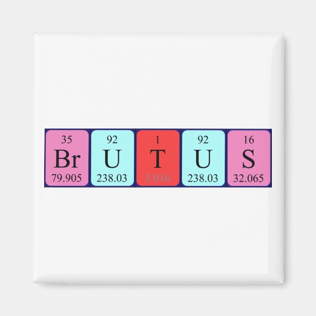 Magnet für den periodischen Feldnamen Brutus (Vorne)