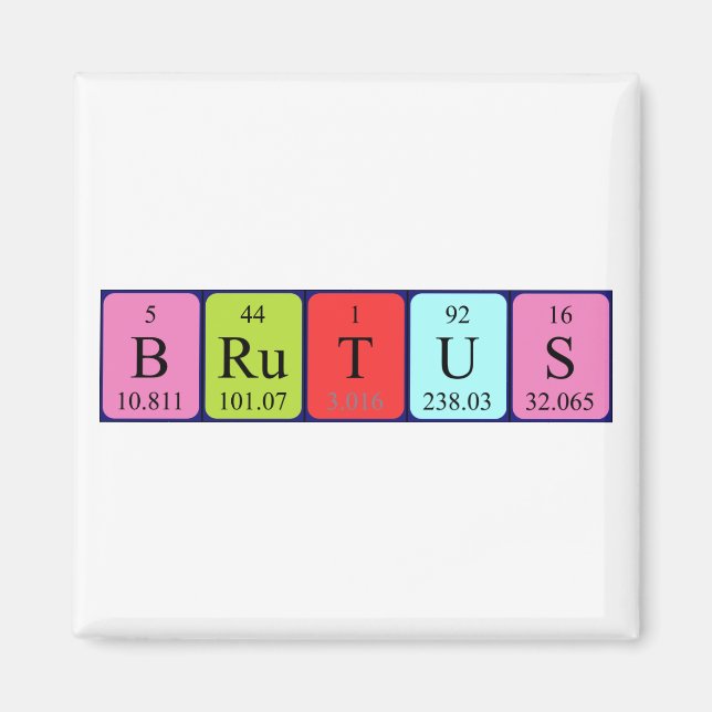 Magnet für den periodischen Feldnamen Brutus (Vorne)