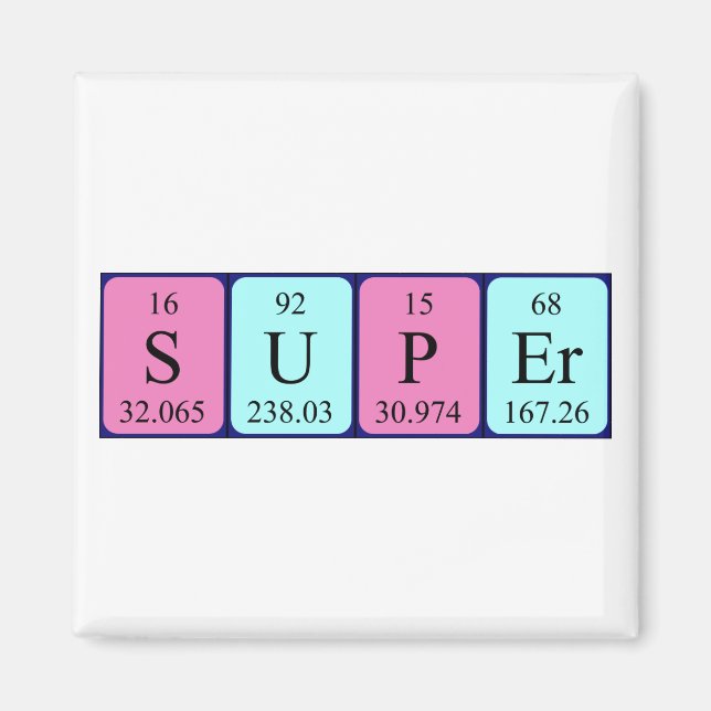 Magnet für den superperiodischen Namen (Vorne)