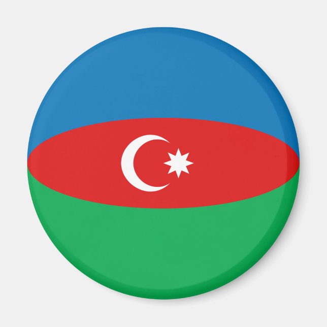 Magnet für die Flagge Aserbaidschans (Vorne)
