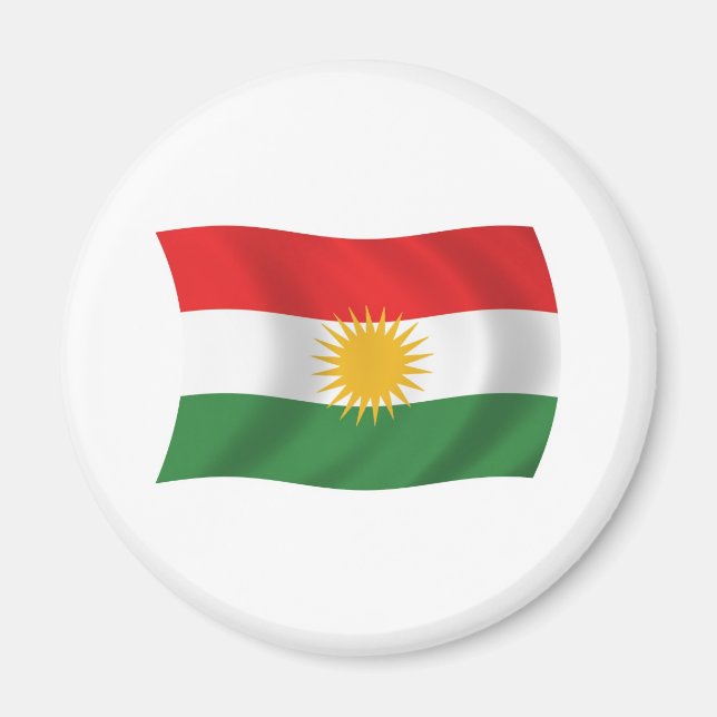 Magnet für die Flagge Kurdistans (Vorne)