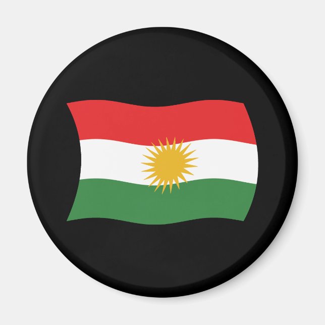 Magnet für die Flagge Kurdistans (Vorne)