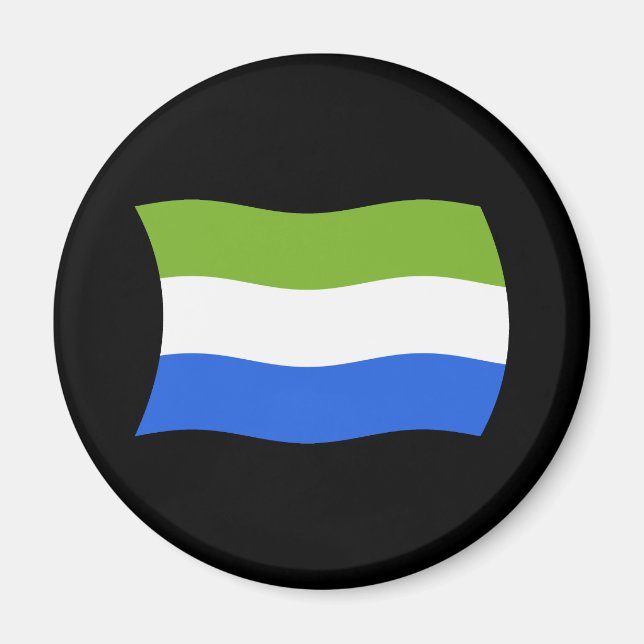 Magnet für die Flagge Sierra Leones (Vorne)