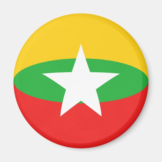 Magnet für die Flagge von Myanmar (Vorne)