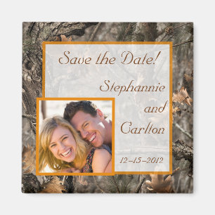 Magnet für die Hochzeitskündigung der Camouflage v